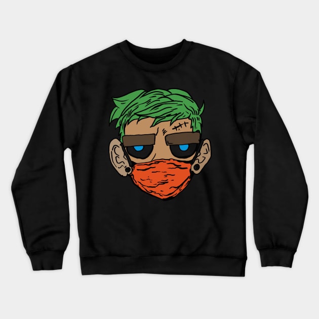 Tired with a mask Crewneck Sweatshirt by Autoshirt